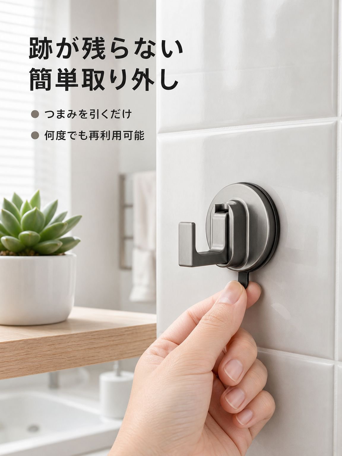 吸盤付き洋服フック