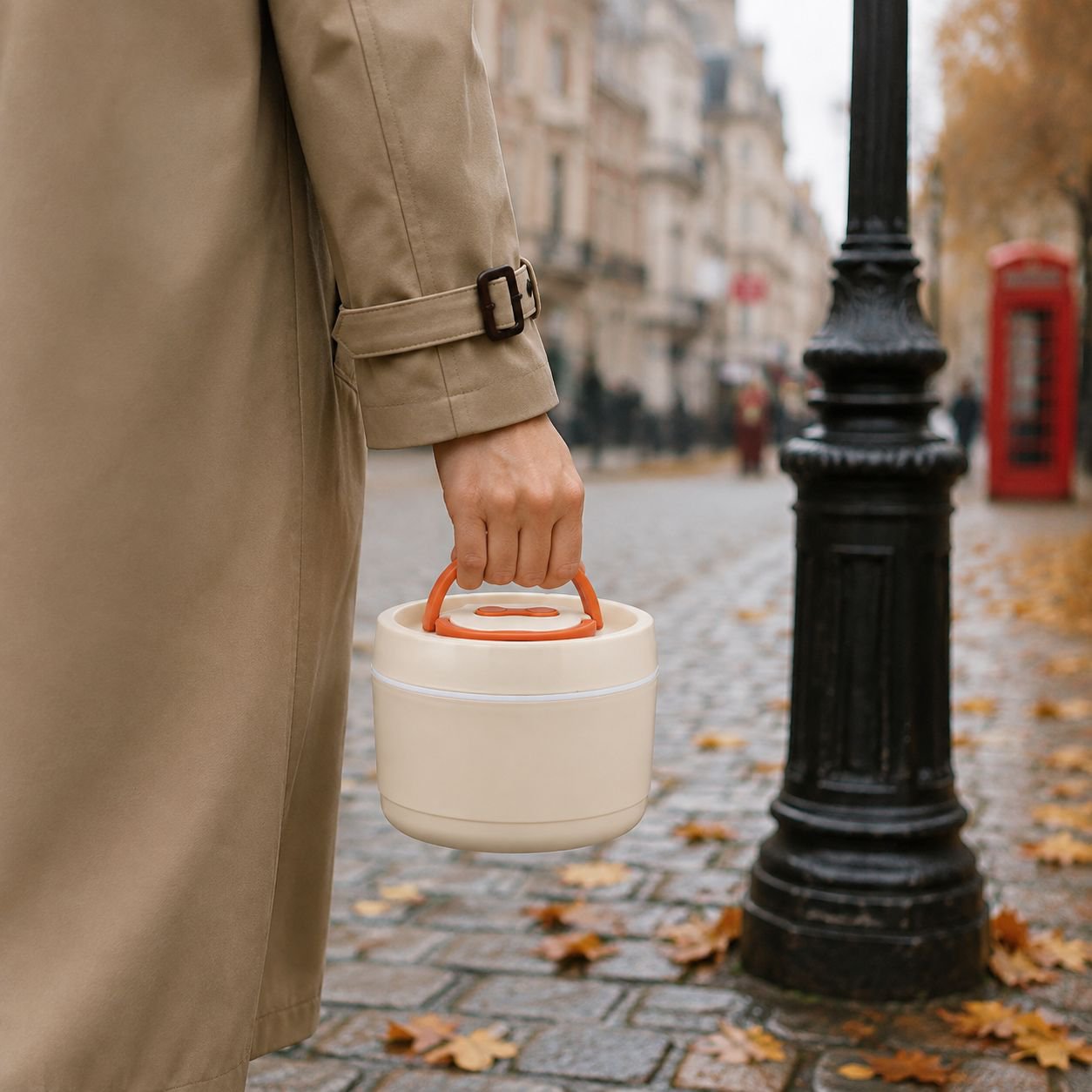 Small capacity microwaveable lunch box with lid