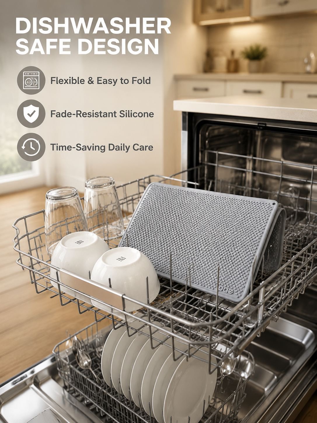Multi-purpose storage mat for kitchen and bathroom