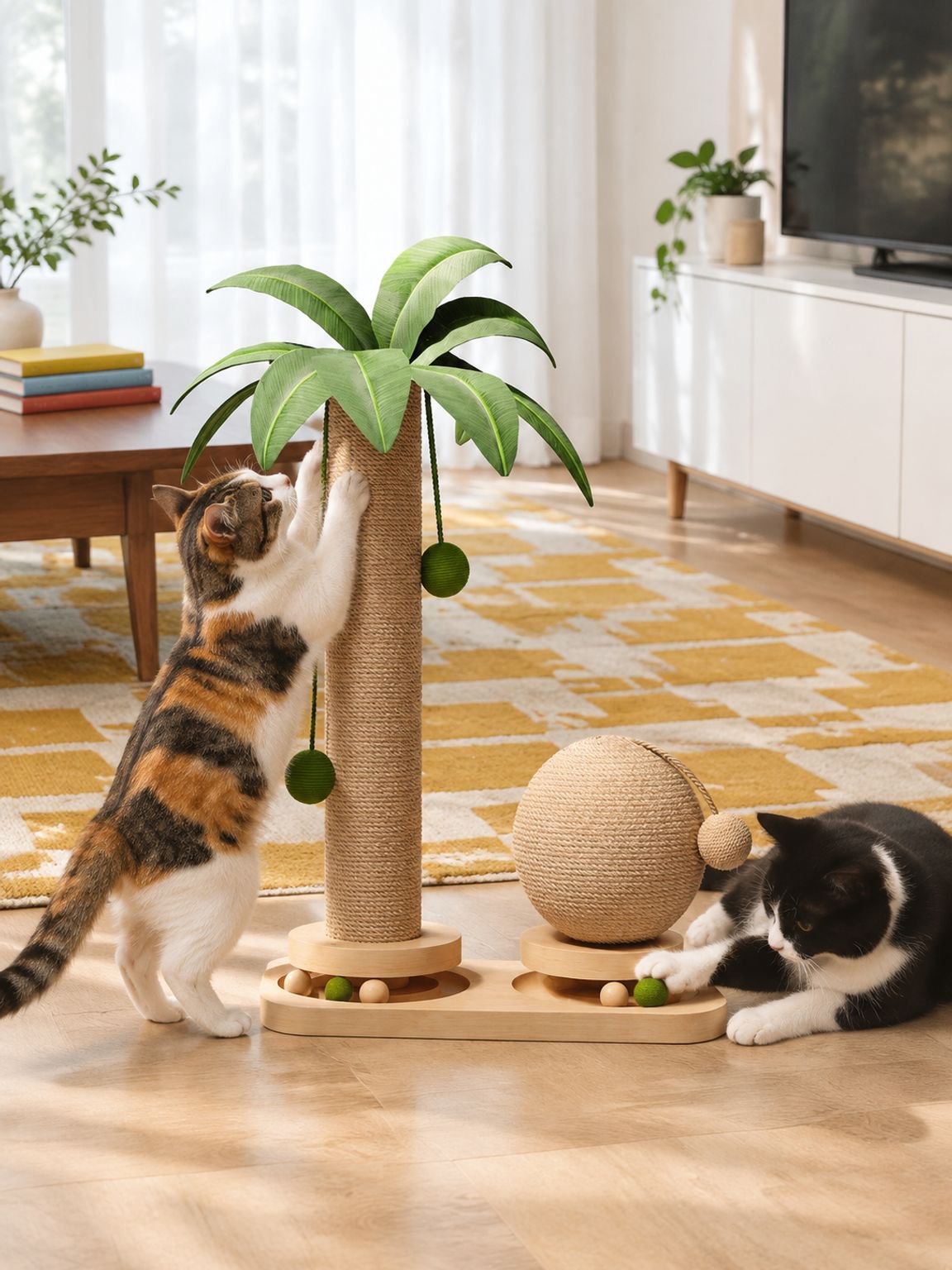 Katzenbaum mit Palmen-Design