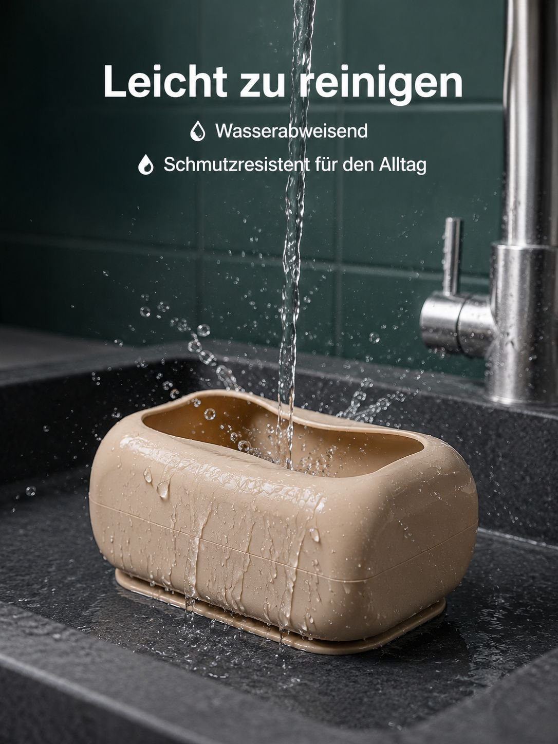 Taschentuchbox mit Saugnapf ideal für Küche und Bad