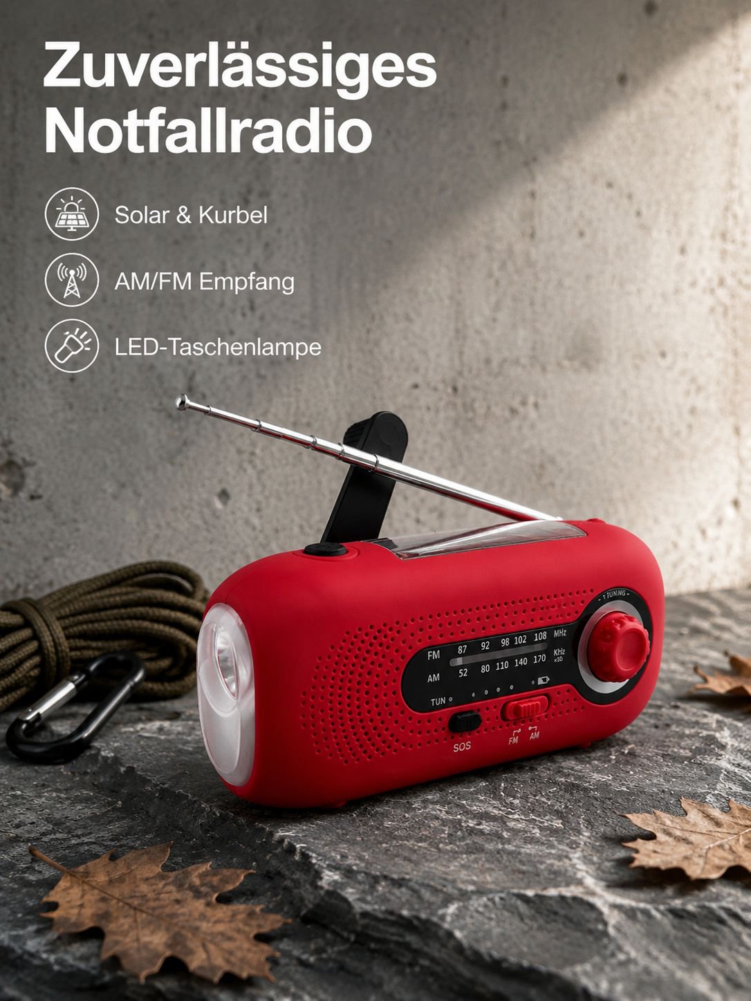 Multifunktionales Solar-Notfallradio