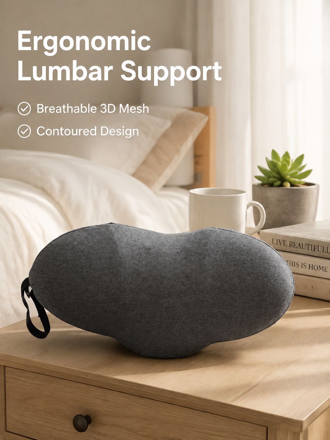 Sleep lumbar support pillow memory