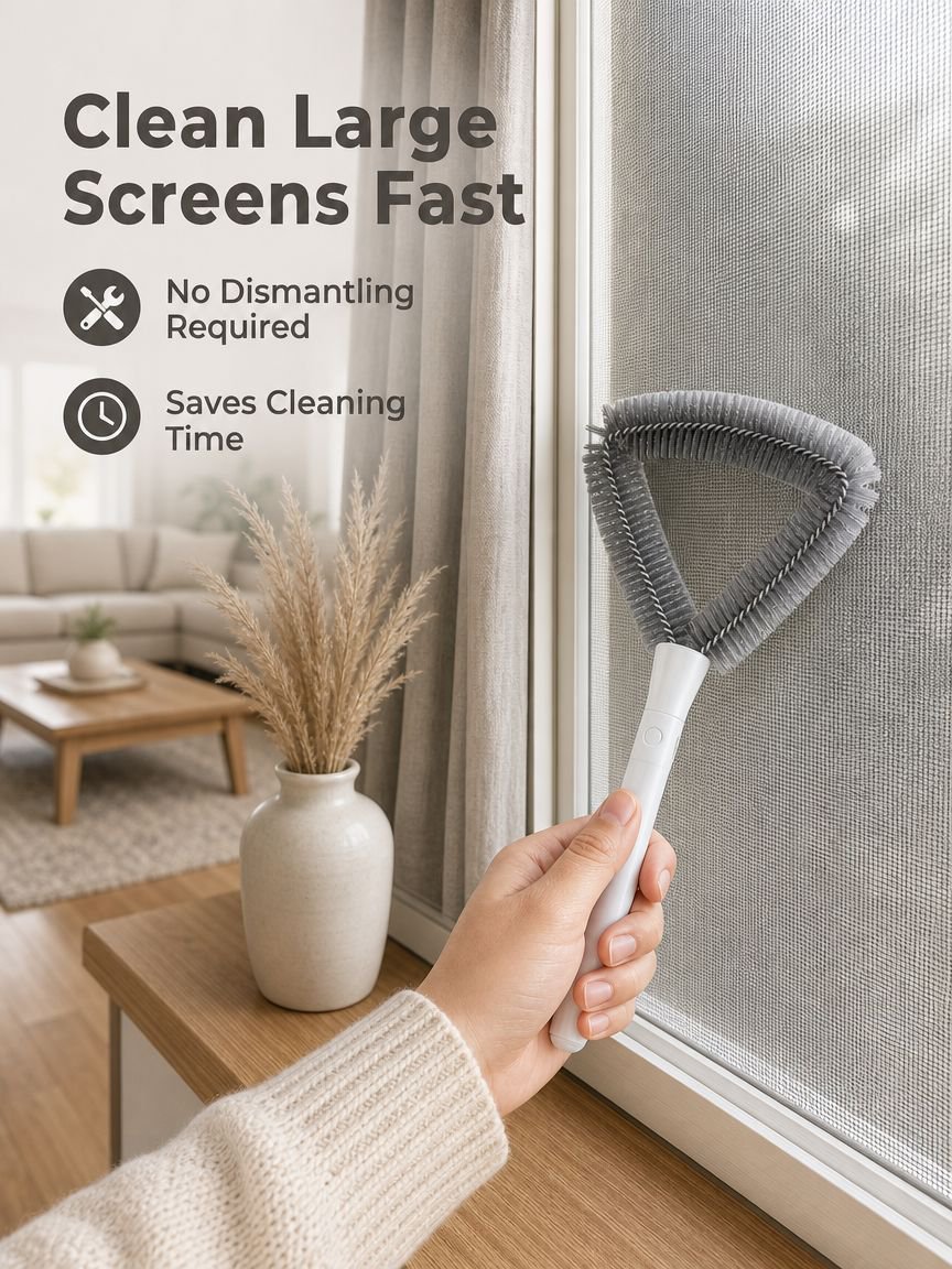 Removable-Free Window Screen Cleaning Brush