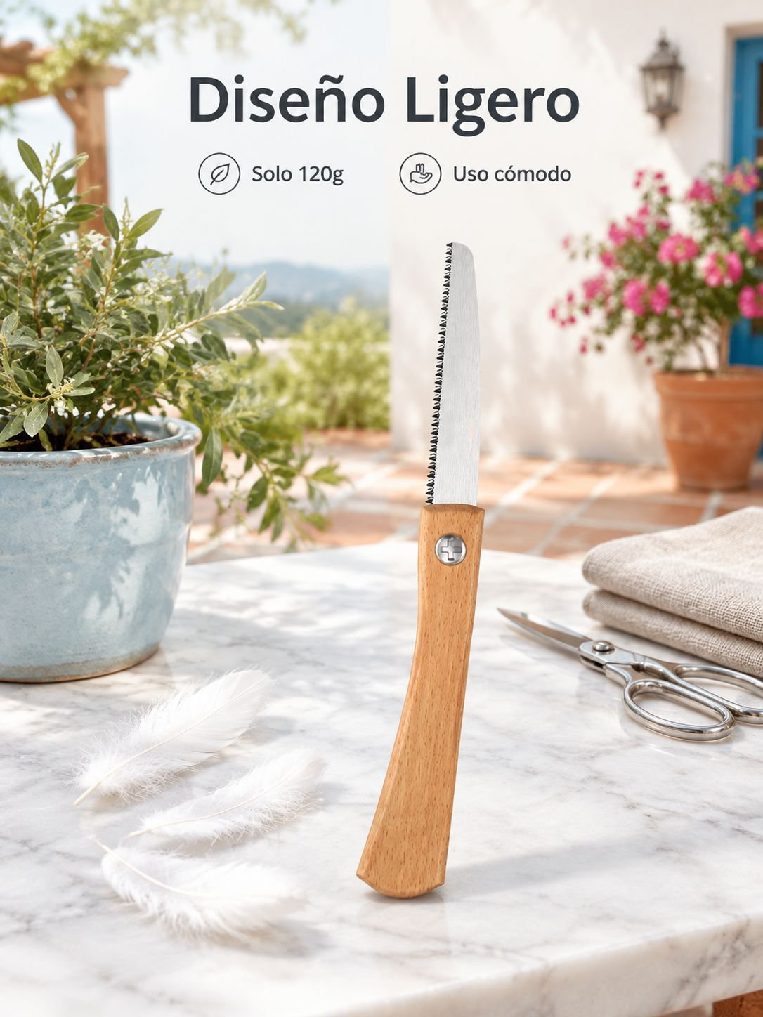 Sierra de poda eficiente para jardinería