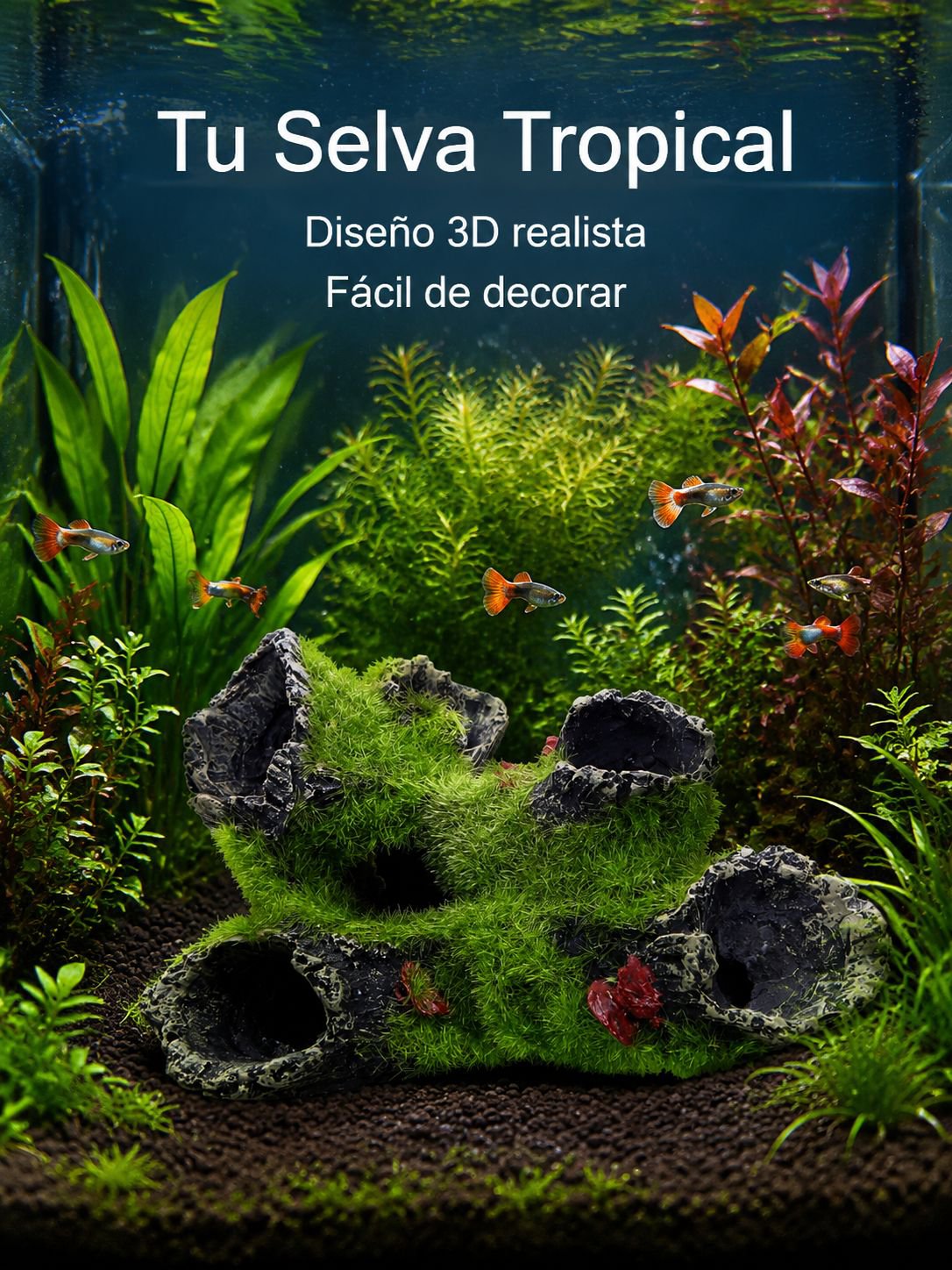 Adorno simulado para paisajismo de acuario