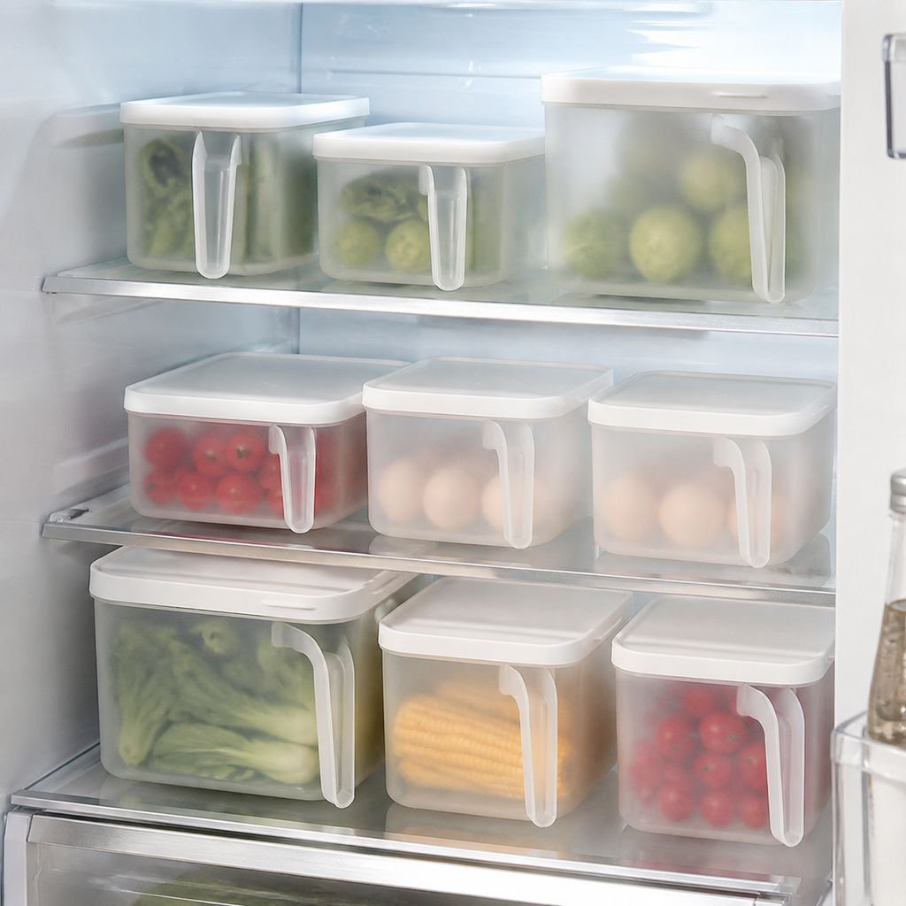 Airtight Refrigerator Storage Container for Vegetables and Eggs
