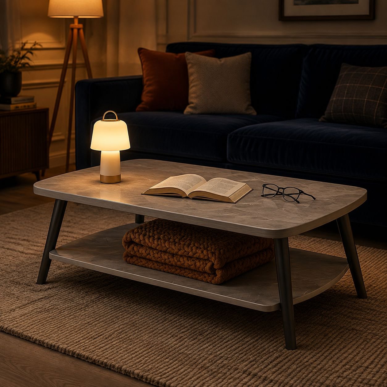 Functional small tea table set for compact spaces