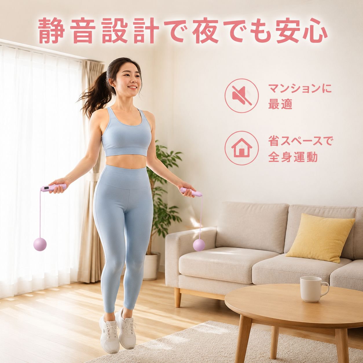 コードレス重りボール 脂肪燃焼縄跳び 中学試験専用