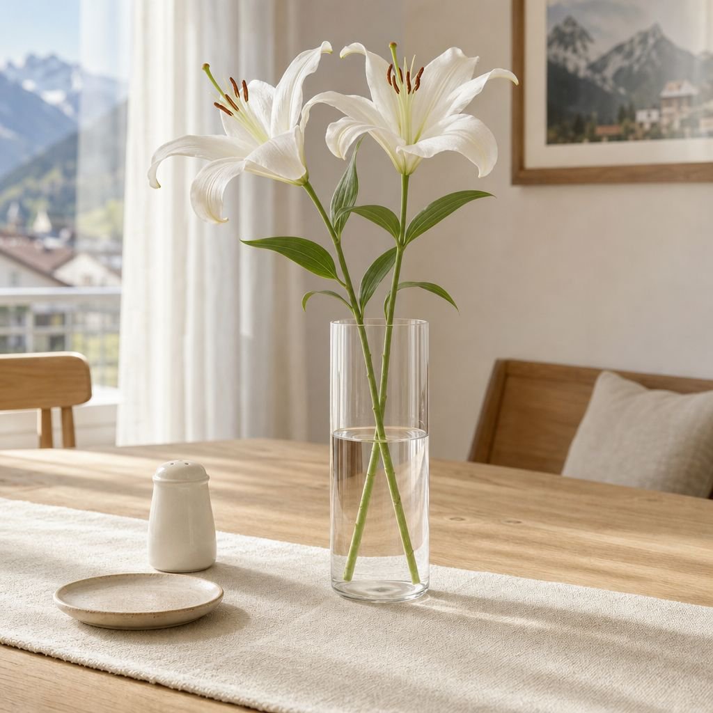 Zylinder Glasvase Transparent Große Blumenvase Hydrokultur Deko