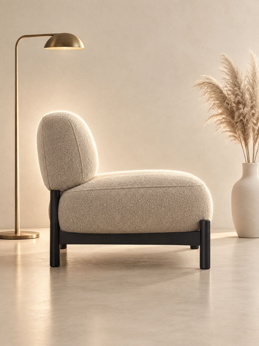 Fauteuil individuel style crème