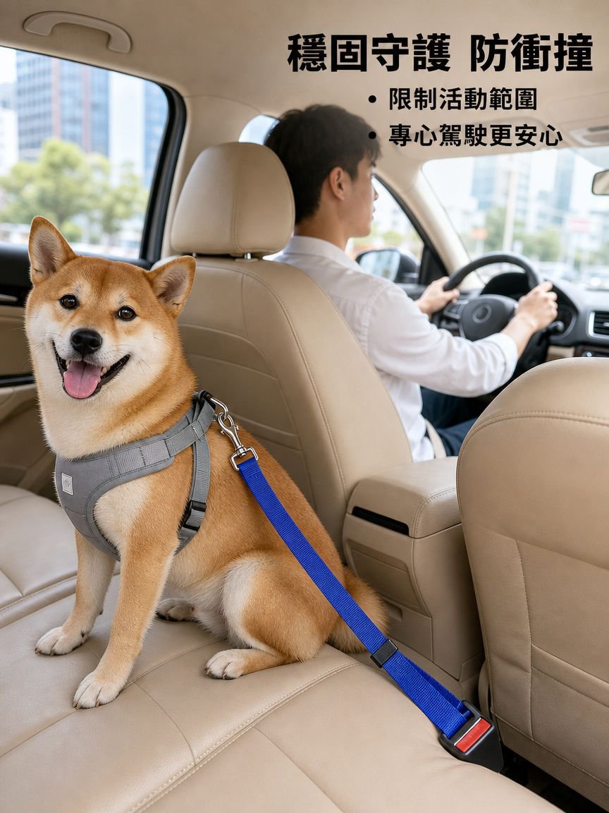 車載寵物安全帶狗狗猫咪牽引繩