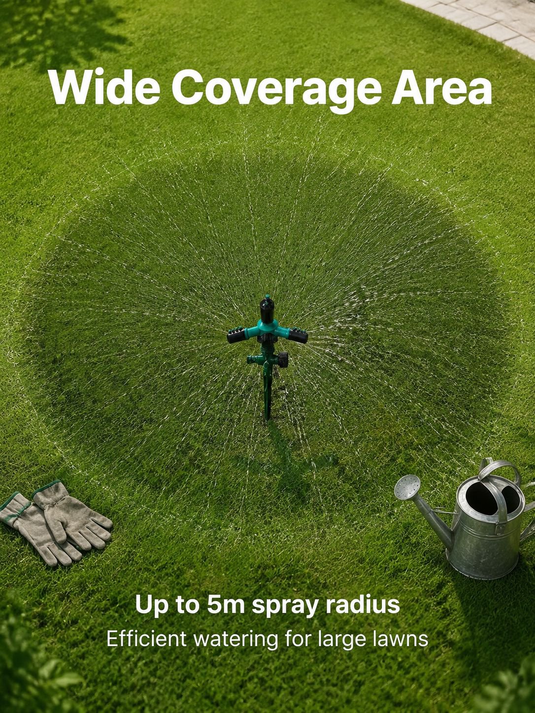 Easy-to-install garden sprinkler with sturdy base