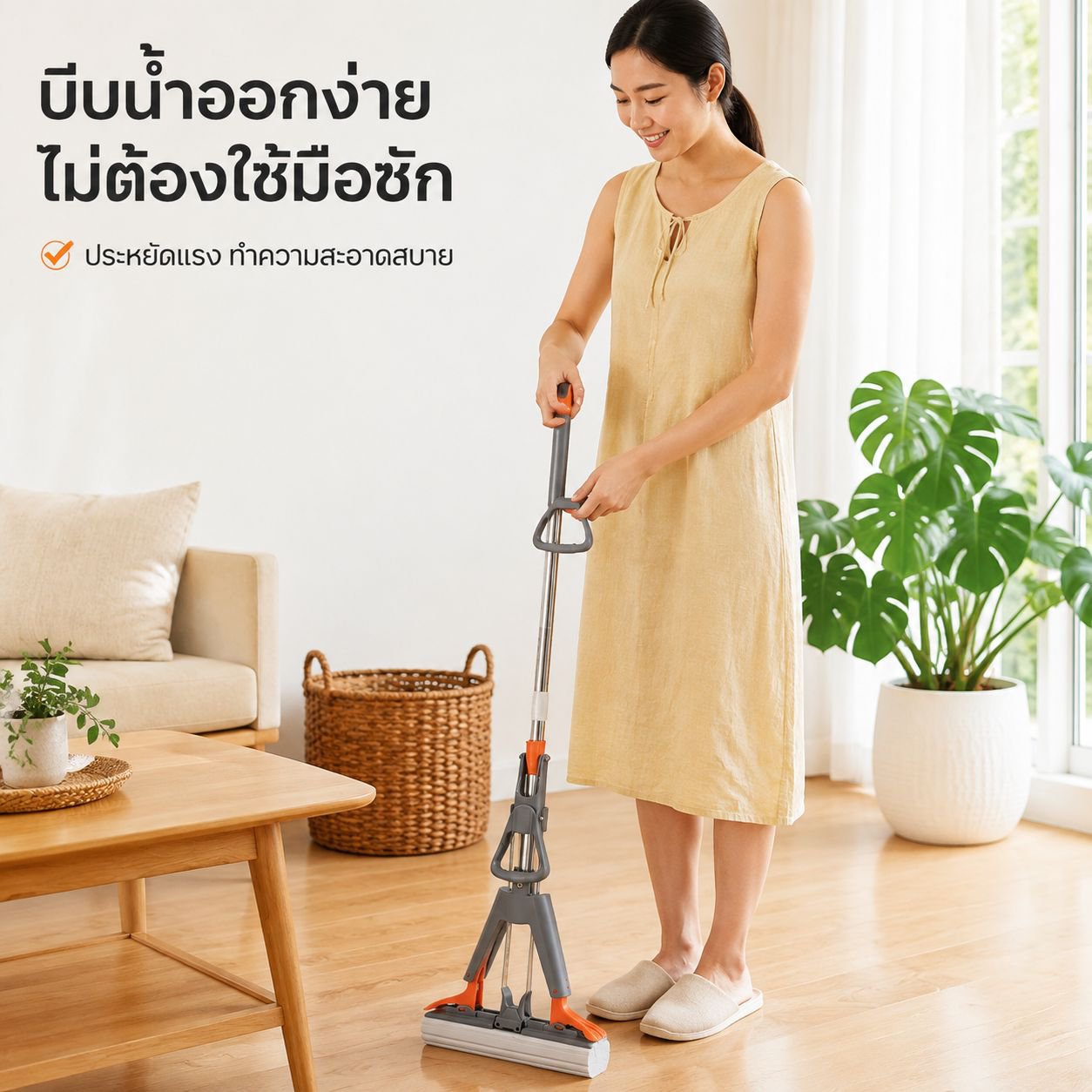 ไม้ถูพื้นฟองน้ำรุ่นใหม่สำหรับใช้ในบ้าน
