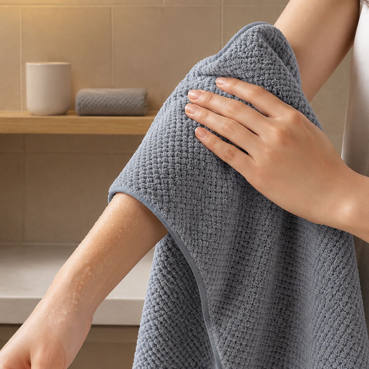 Home Thick Coral Fleece Large Bath Towel, Quick Dry Absorbent, Lint-Free Adult Body Wrap