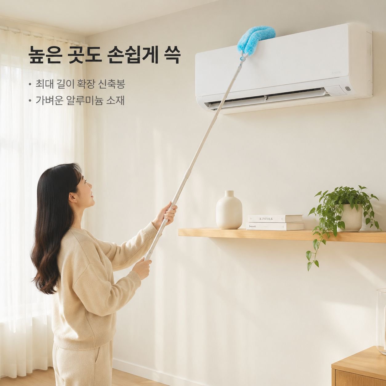 신축식 틈새 청소 먼지떨이
