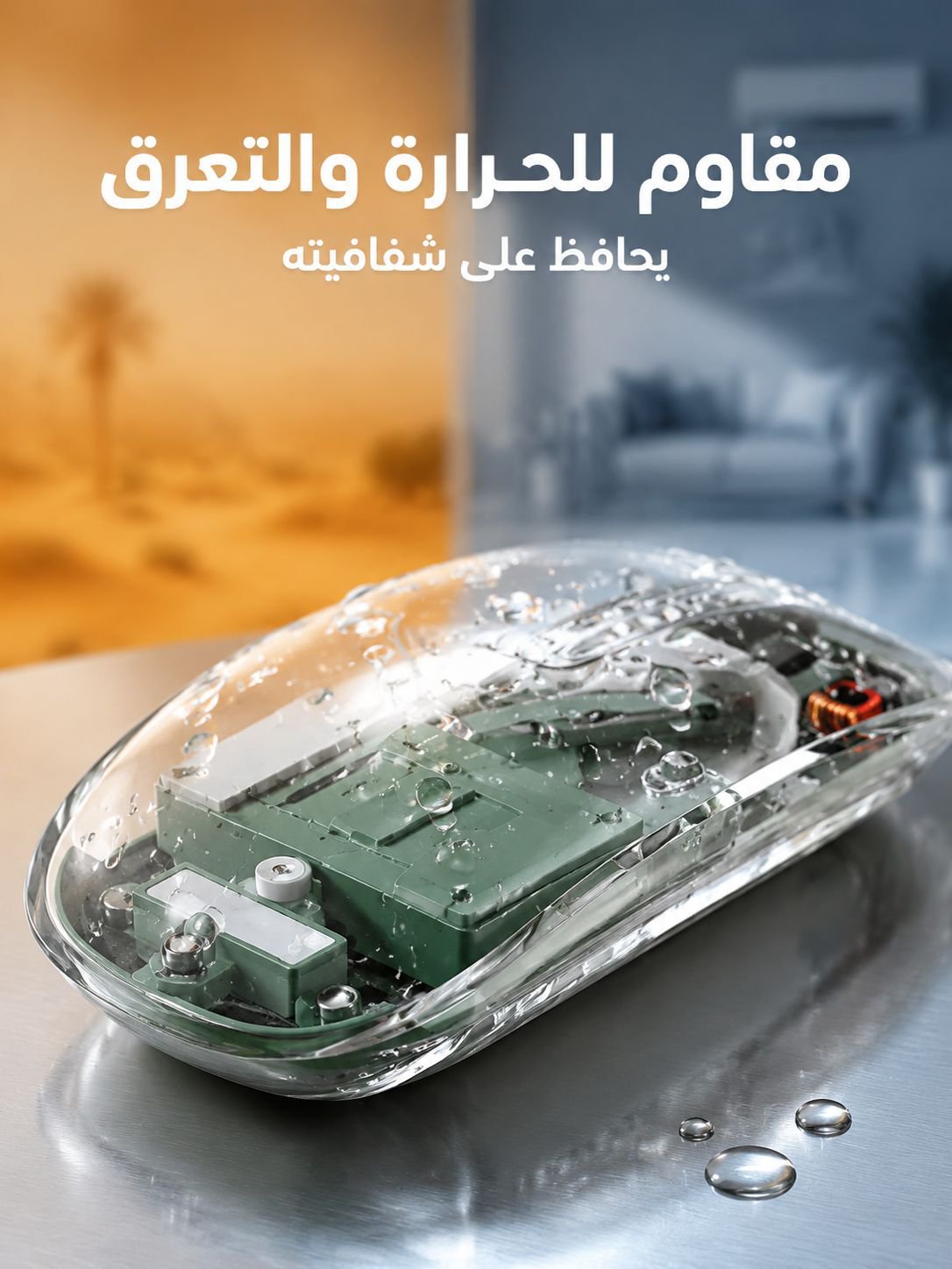 فأرة بثلاثة أوضاع اتصال لاسلكية وبلوتوث وUSB