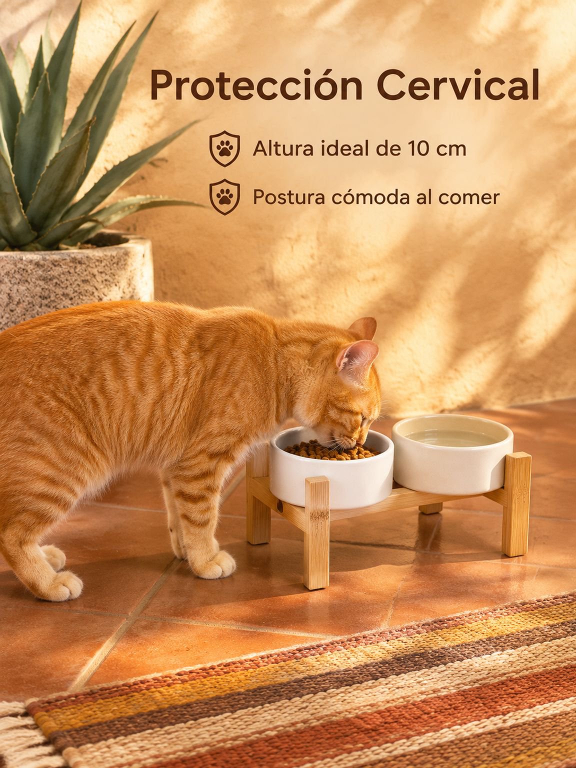 Cuenco de agua minimalista para mascotas de color liso