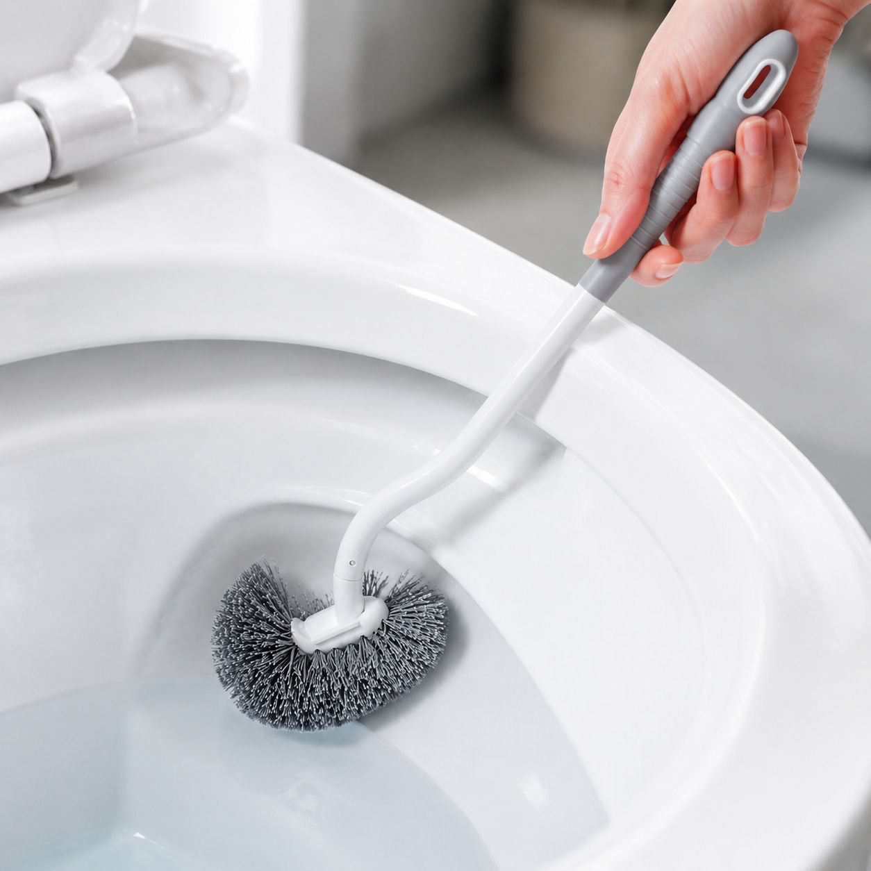 トイレブラシ魔法 日本式ロングハンドル 隅々掃除用ブラシ
