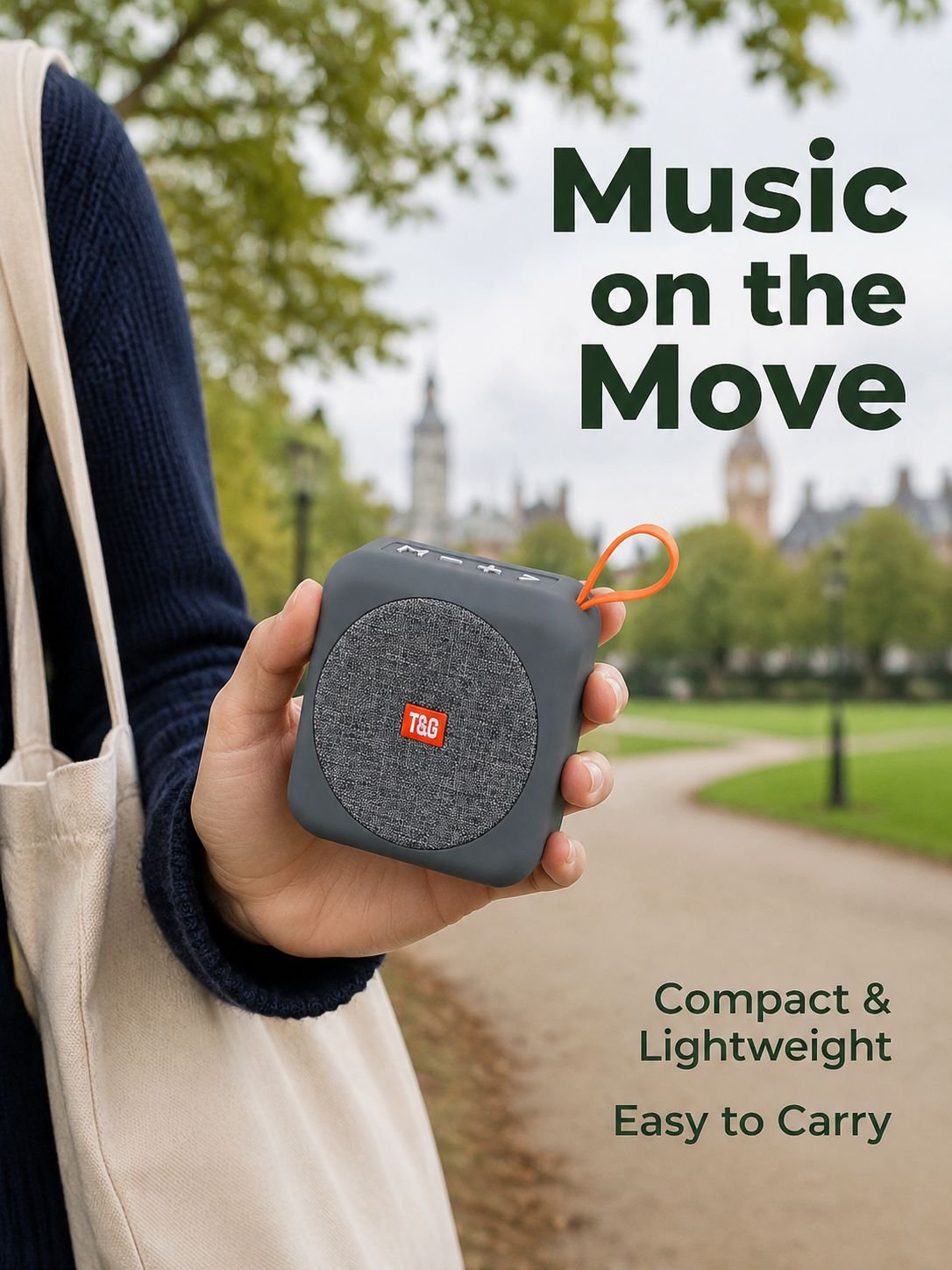 TG505 Square Bluetooth Speaker Portable Outdoor Handheld Waterproof Fabric Mesh Mini Speaker with Su