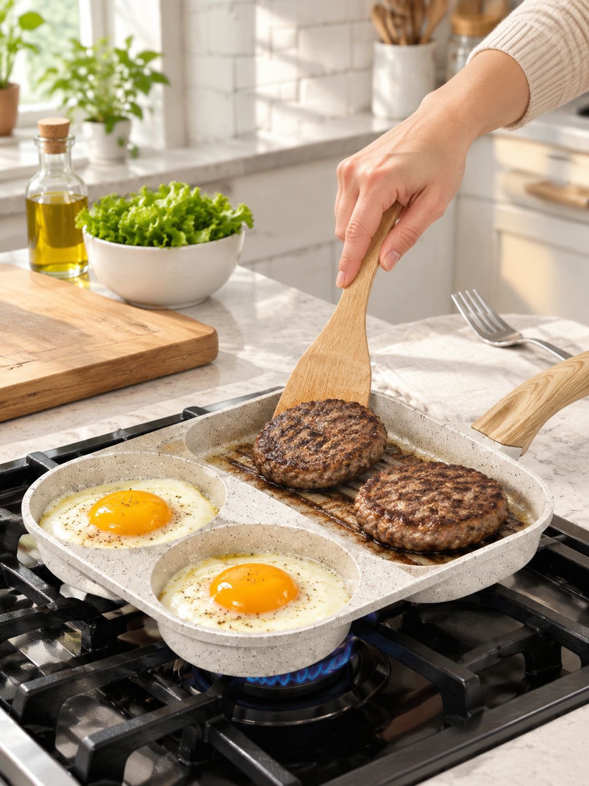 ステーキを焼くための焦げ付きにくい高性能パン