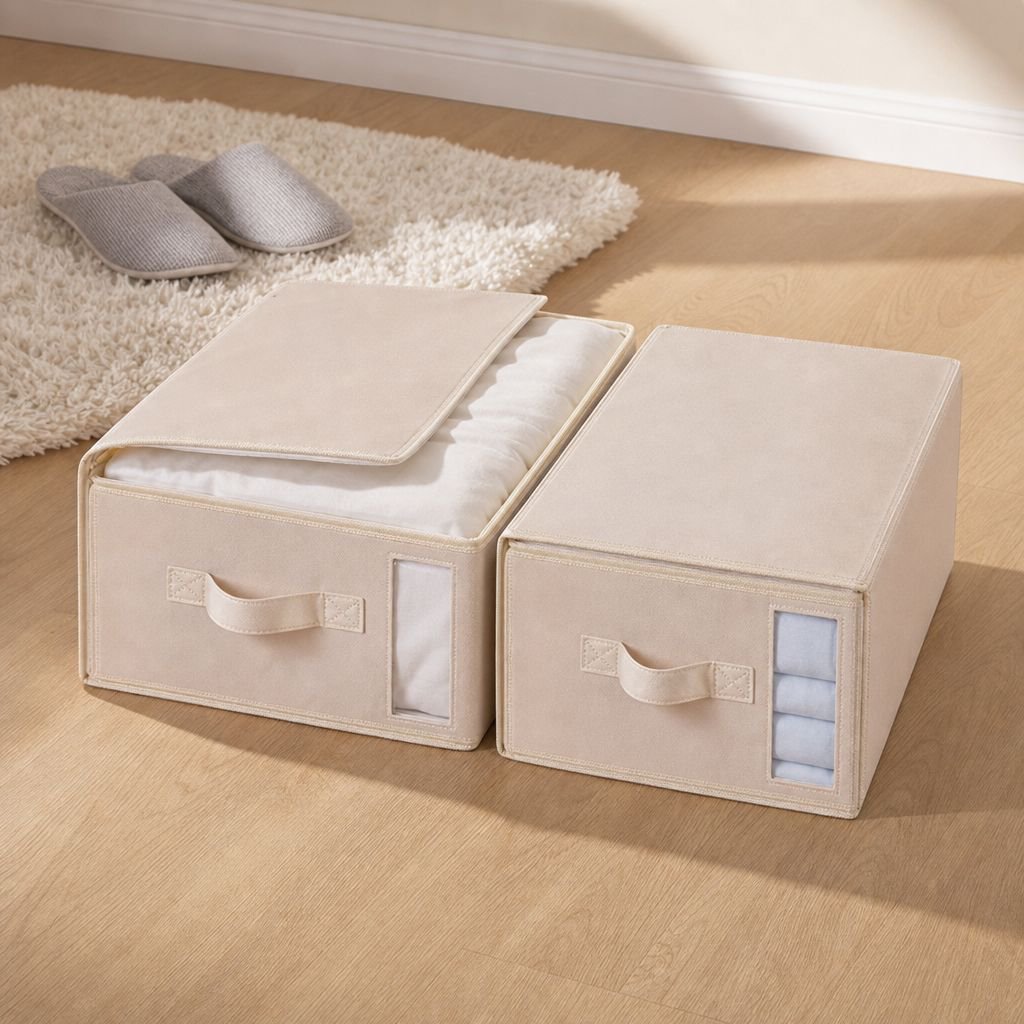 Home storage solution with collapsible storage box