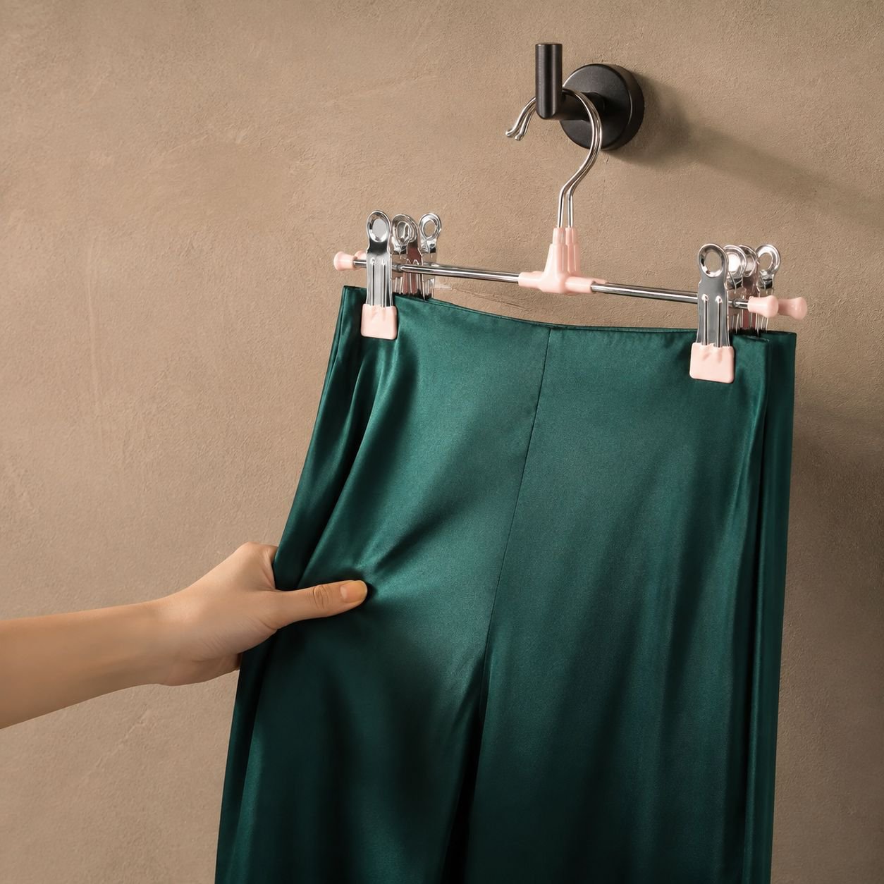 Perchero multifuncional antideslizante de acero inoxidable para pantalones, pinza organizadora