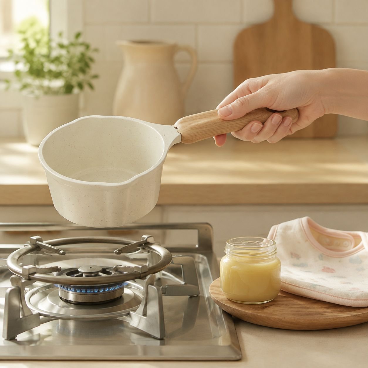 Multifunctional baby supplement nonstick milk pan