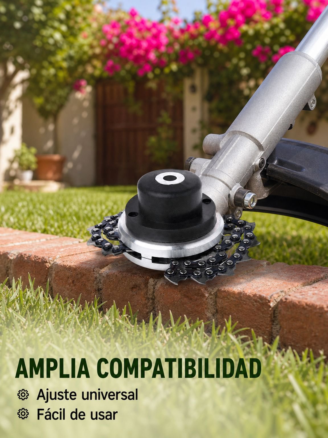 Cabezal de cadena para cortacésped, accesorio para herramienta de jardinería