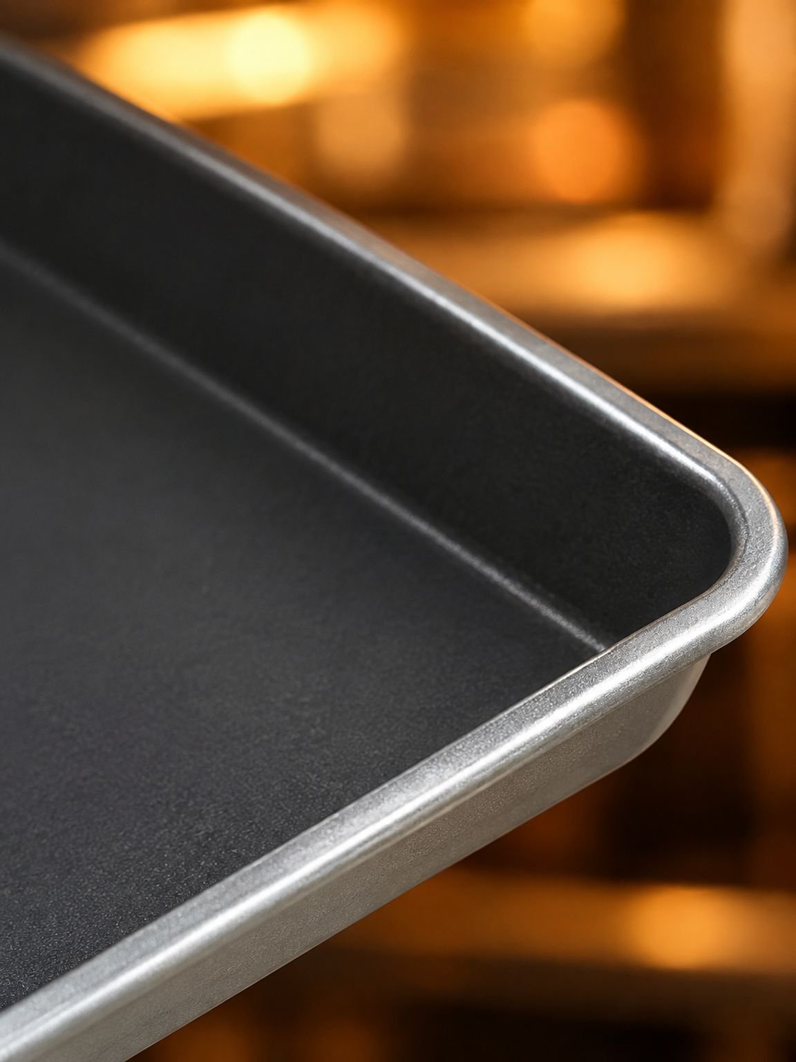 Charola rectangular antiadherente para hornear