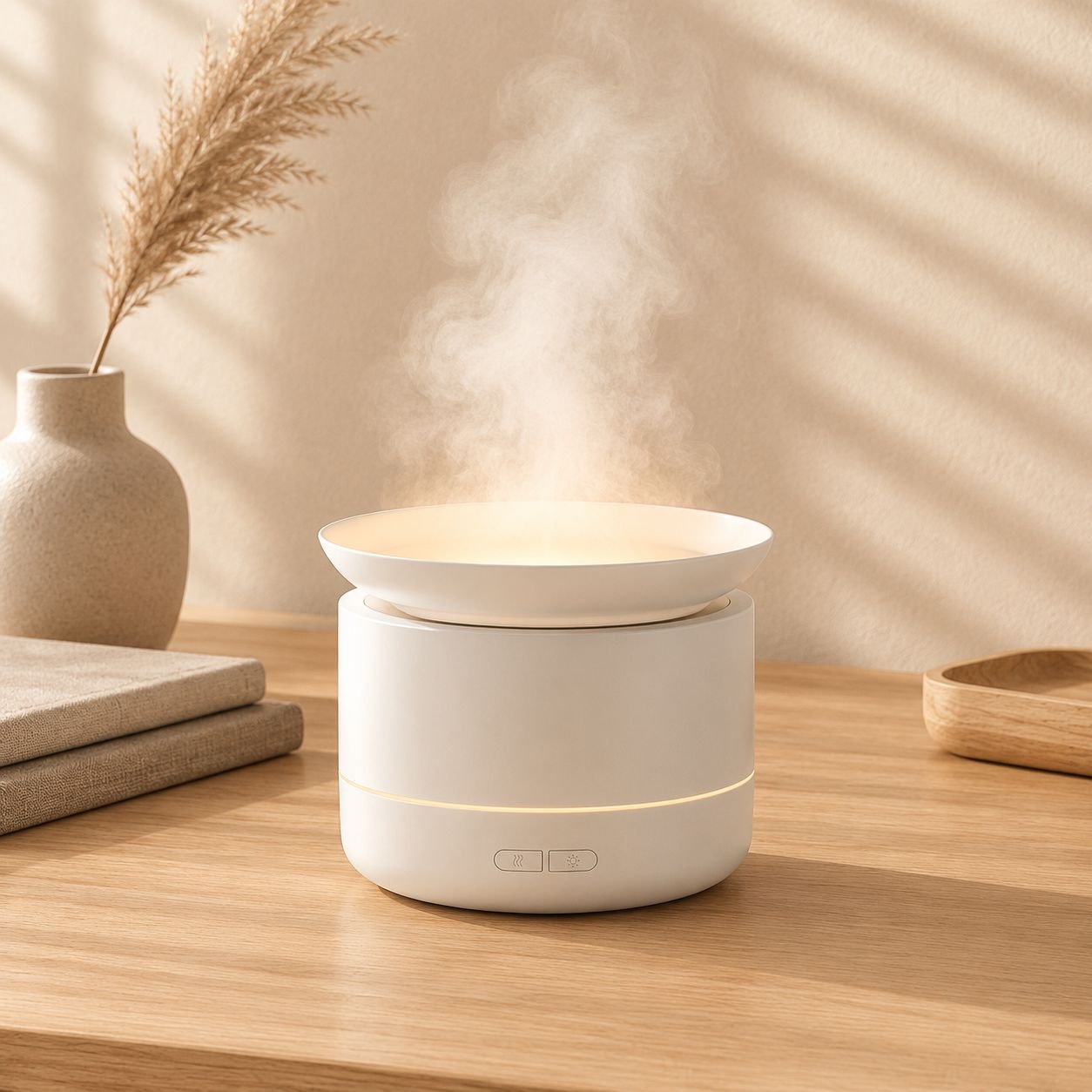 2025年新発売！家庭用のカラフルな霧が出るアロマディフューザー。デスクトップの雰囲気を演出するライトと雲の海風加湿器付き。