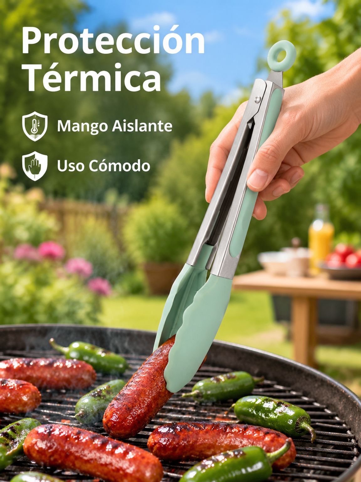 Pinzas para barbacoa de acero inoxidable