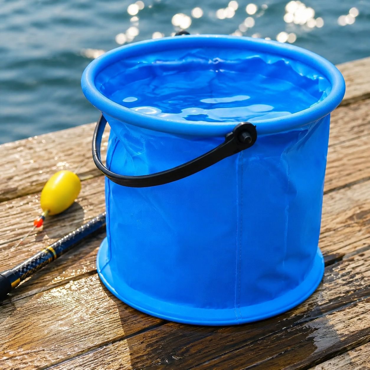 Cubo resistente para pesca al aire libre