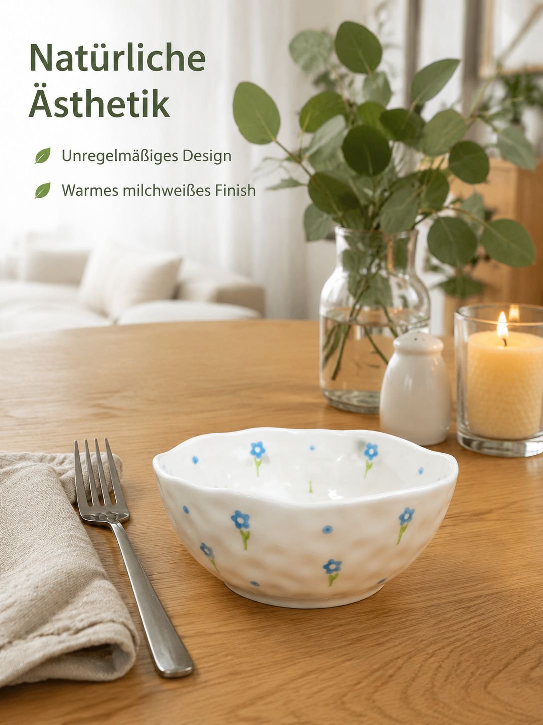 Handbemaltes Keramikgeschirr mit kreativem Design