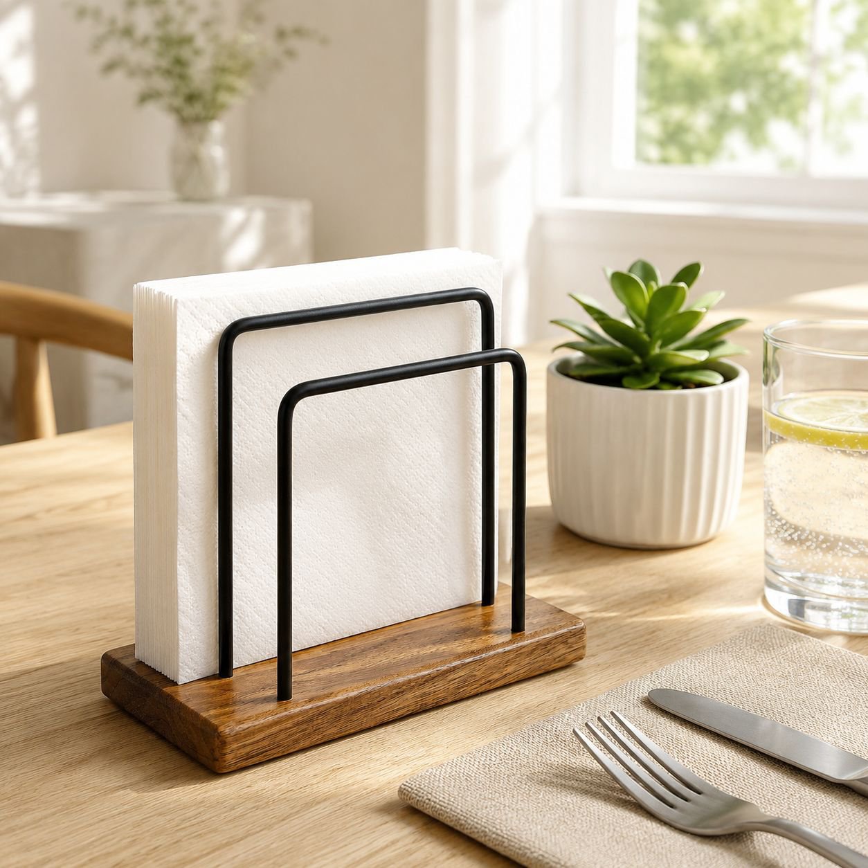 Base de madera para portar pañuelos