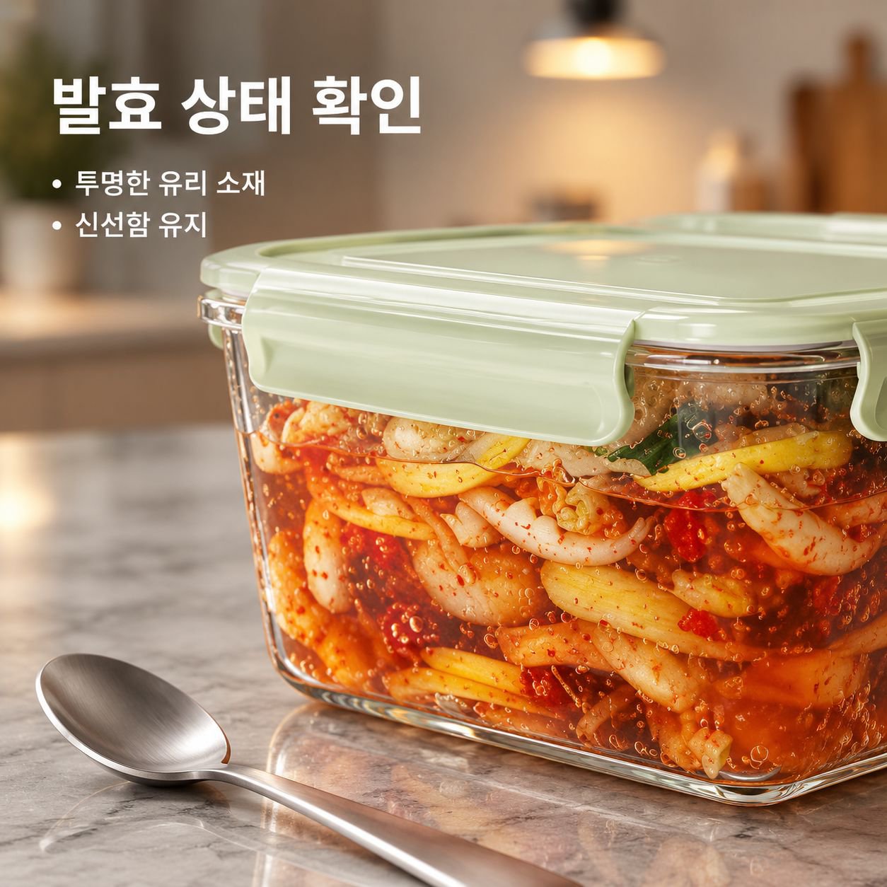 피클용 대용량 유리 용기 (뚜껑 포함)
