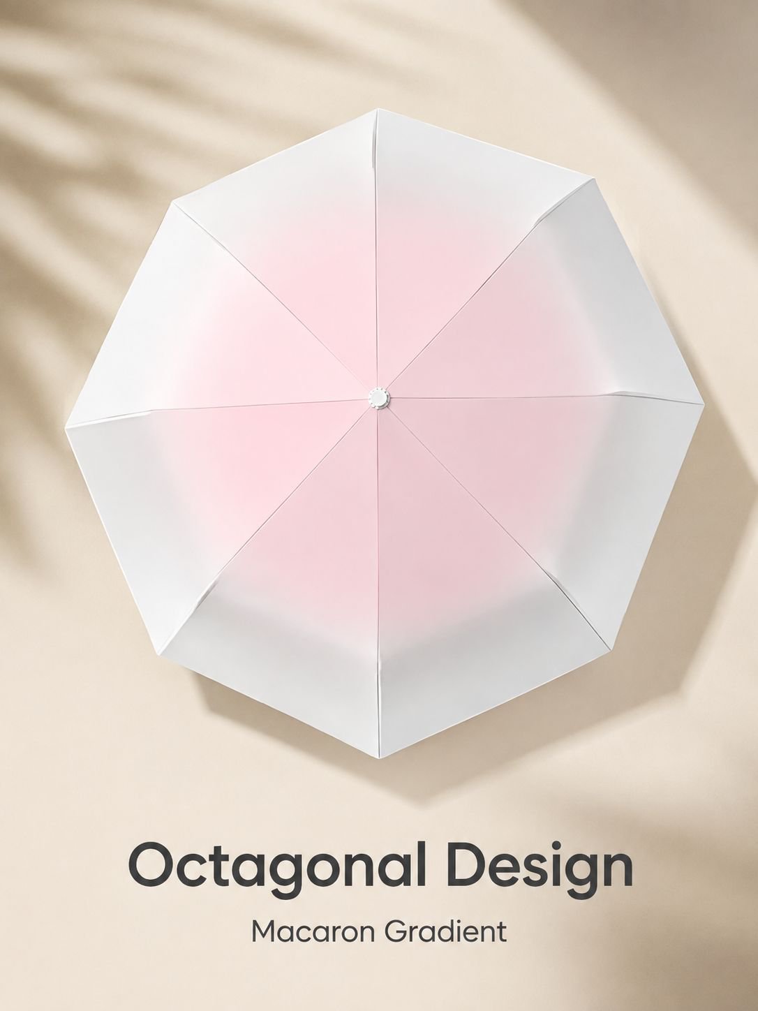 Gradient sun and rain umbrella providing UV protection outdoors