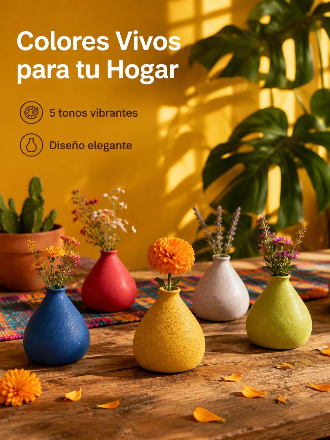 Jarrón de cerámica que puede contener agua.