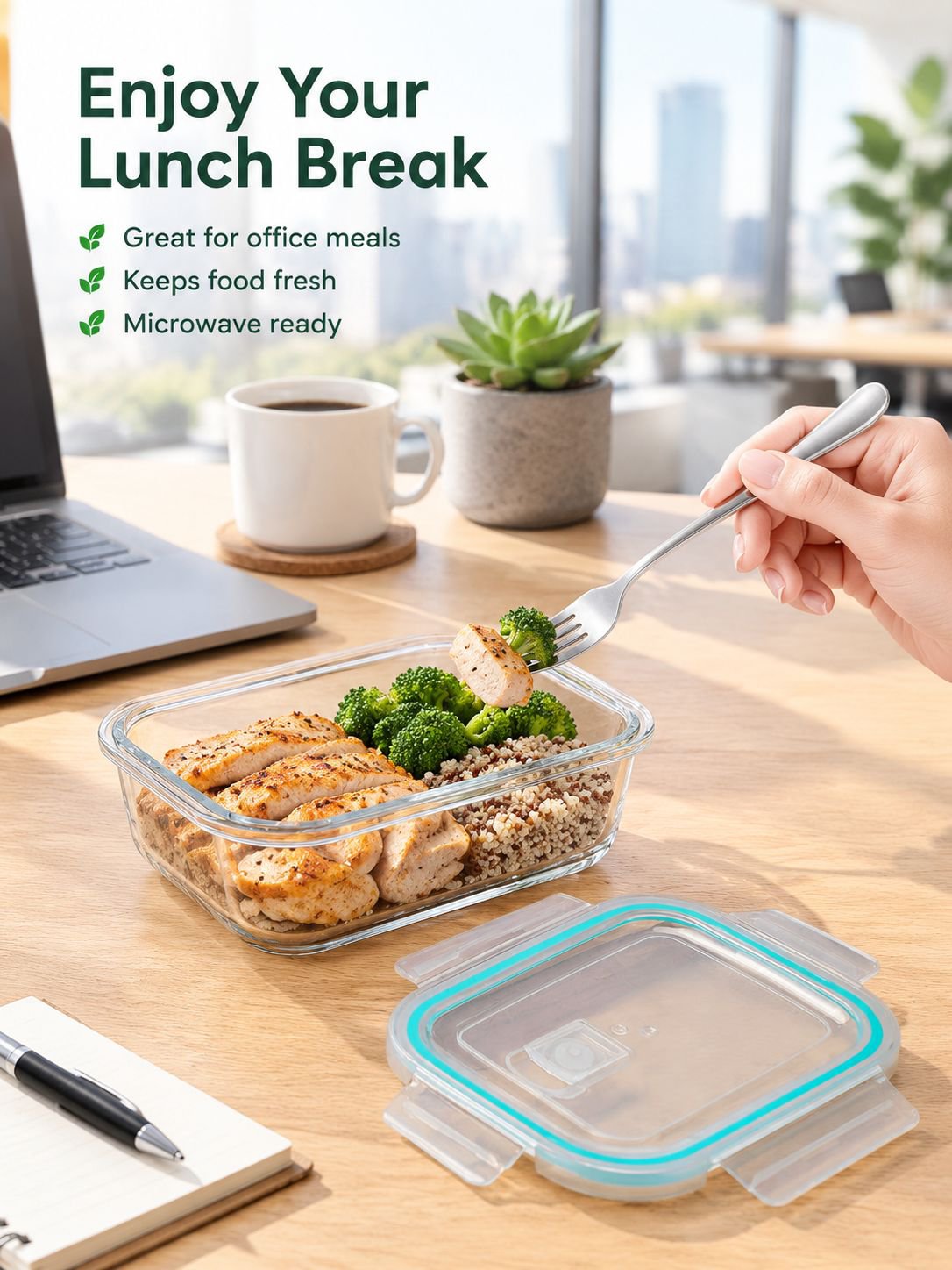 Reusable divided food storage container for everyday meals
