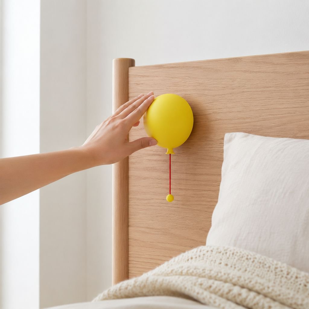 Wall-mountable cozy night lamp for nursery