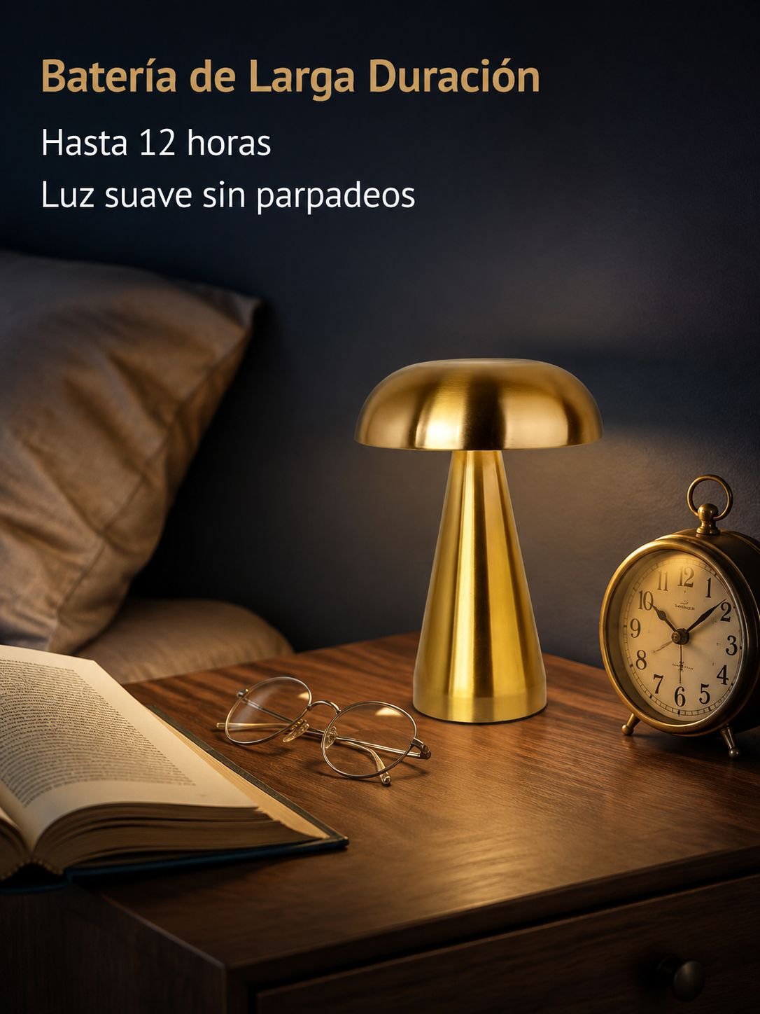 Lámpara de mesa portátil recargable tipo mood