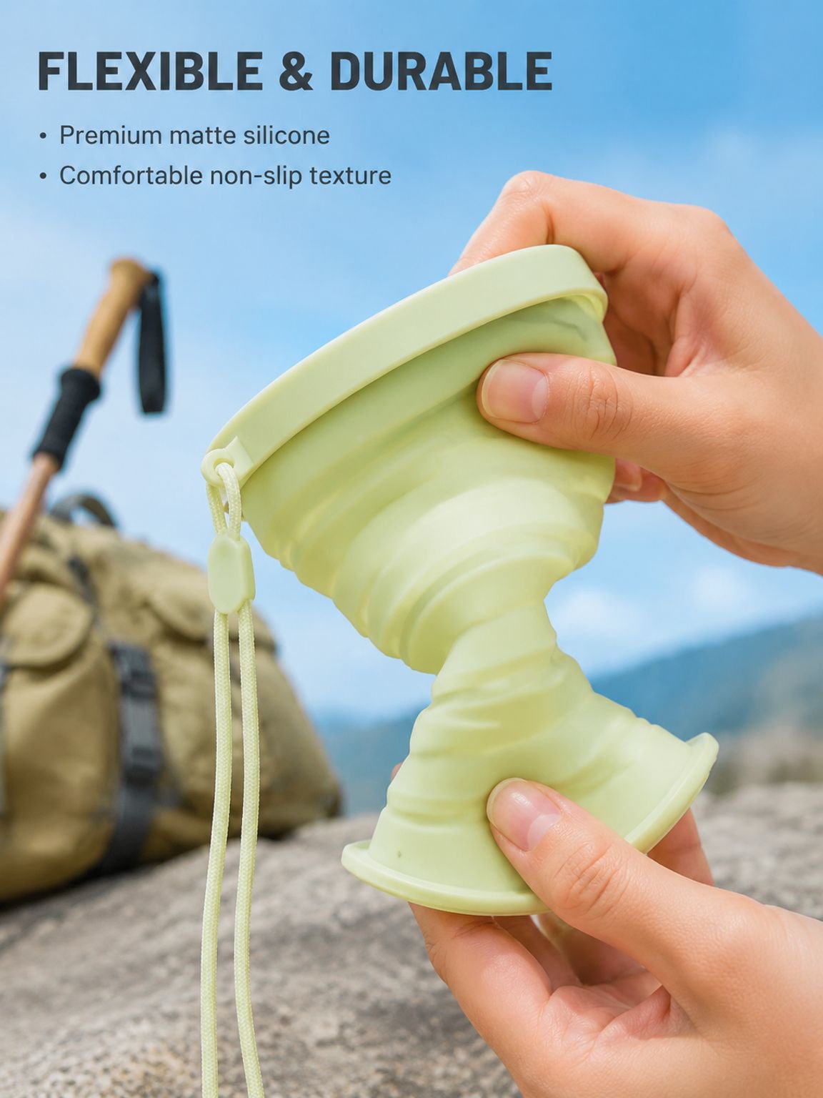 Eco-friendly reusable travel mug for outdoor adventures