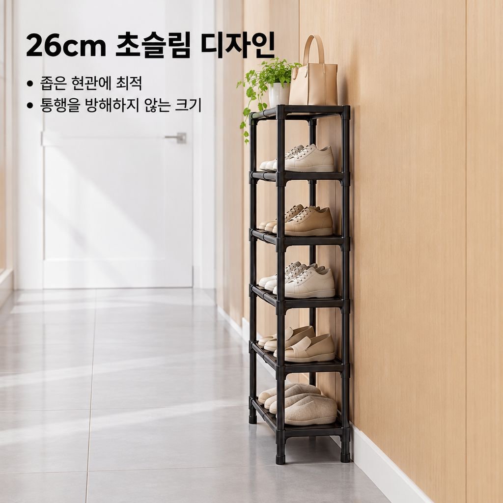 스탠드 행거 신발장 일체형 메탈 옷걸이 다기능 현관 복도 선반