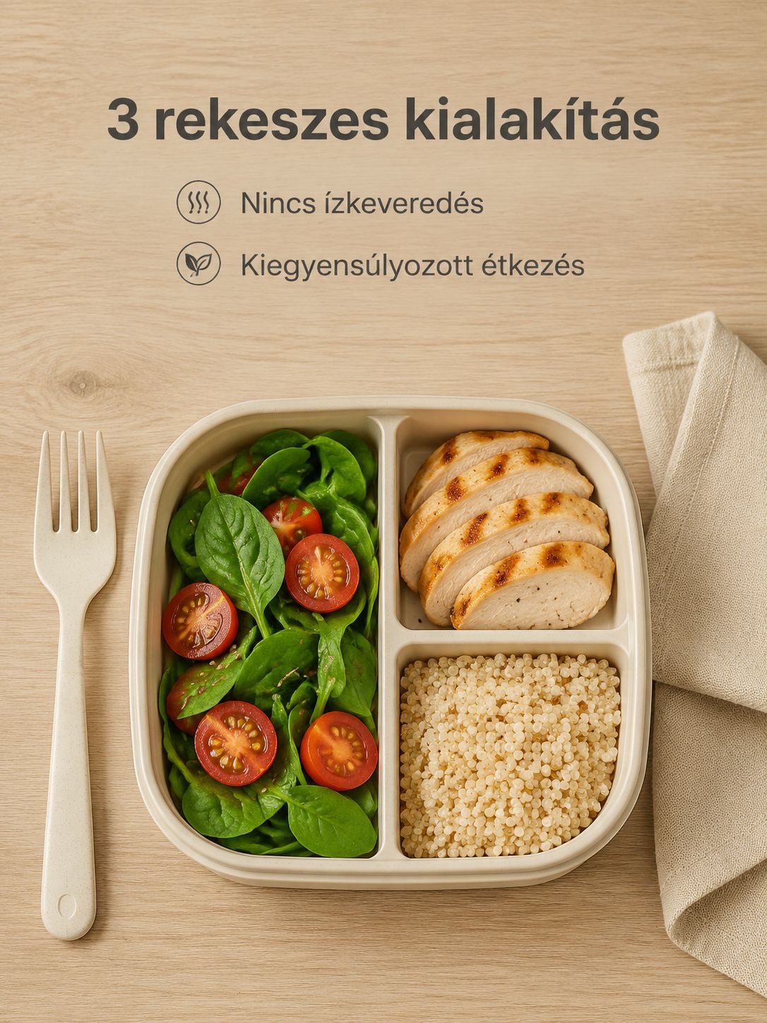 Hordozható, szagmentes ebéddoboz