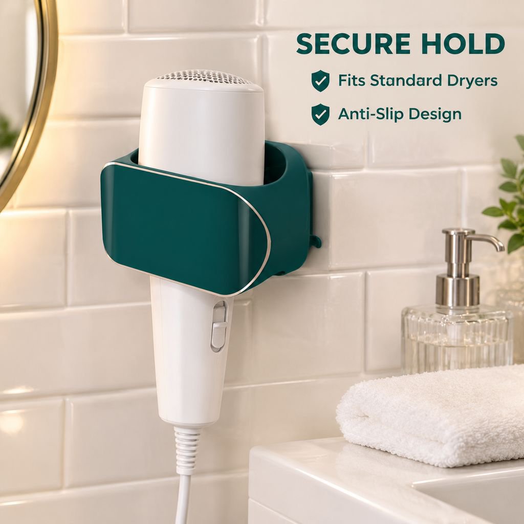 Heavy Duty Multifunctional Hair Dryer Shelf for Bathroom