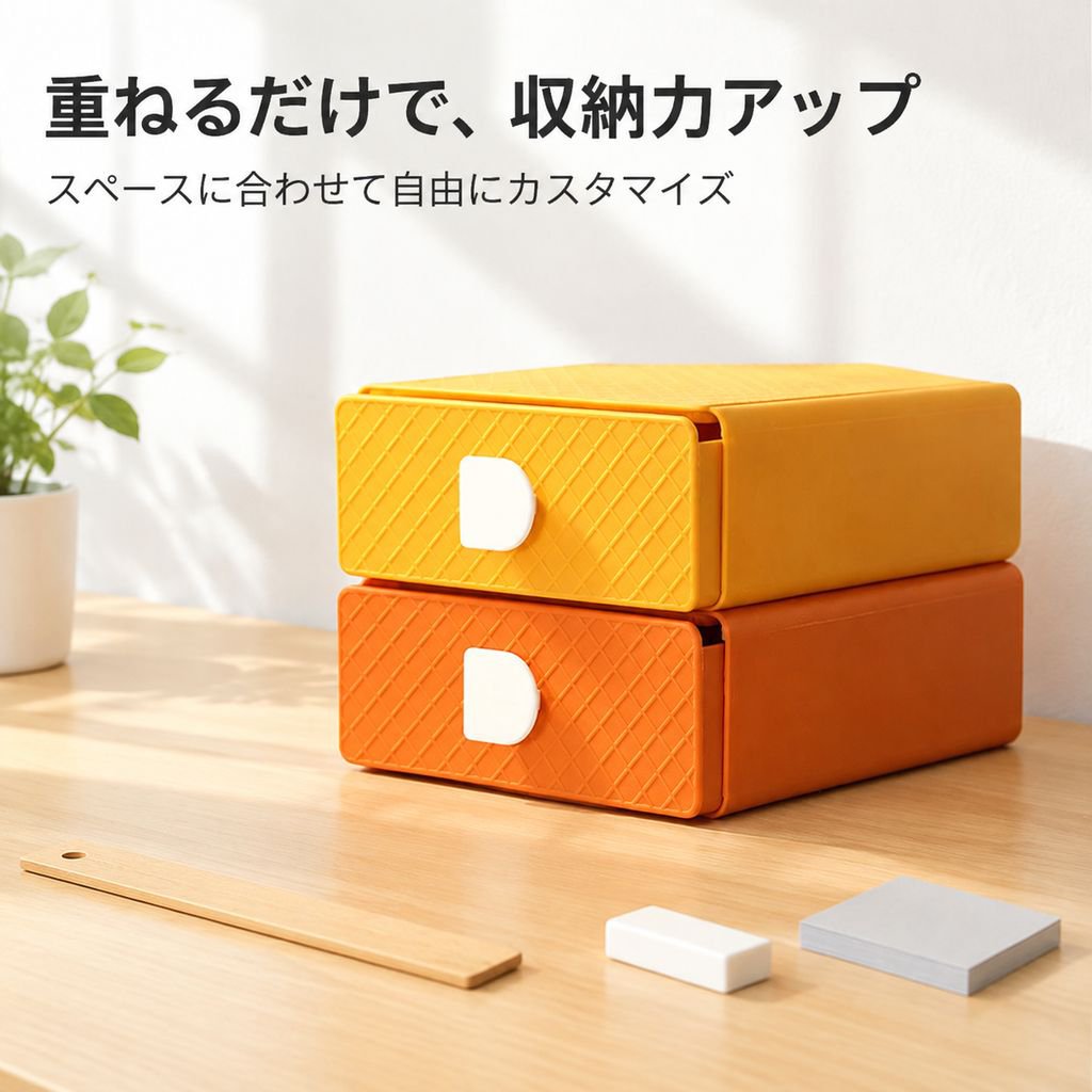 デスク引き出し式収納ボックス寮卓上収納ボックス