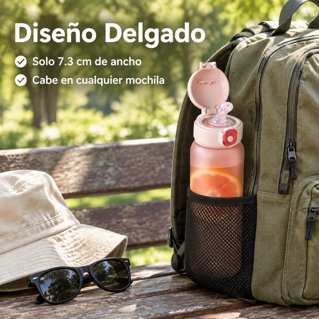Vaso portátil con pajita para mujer, elegante y práctico