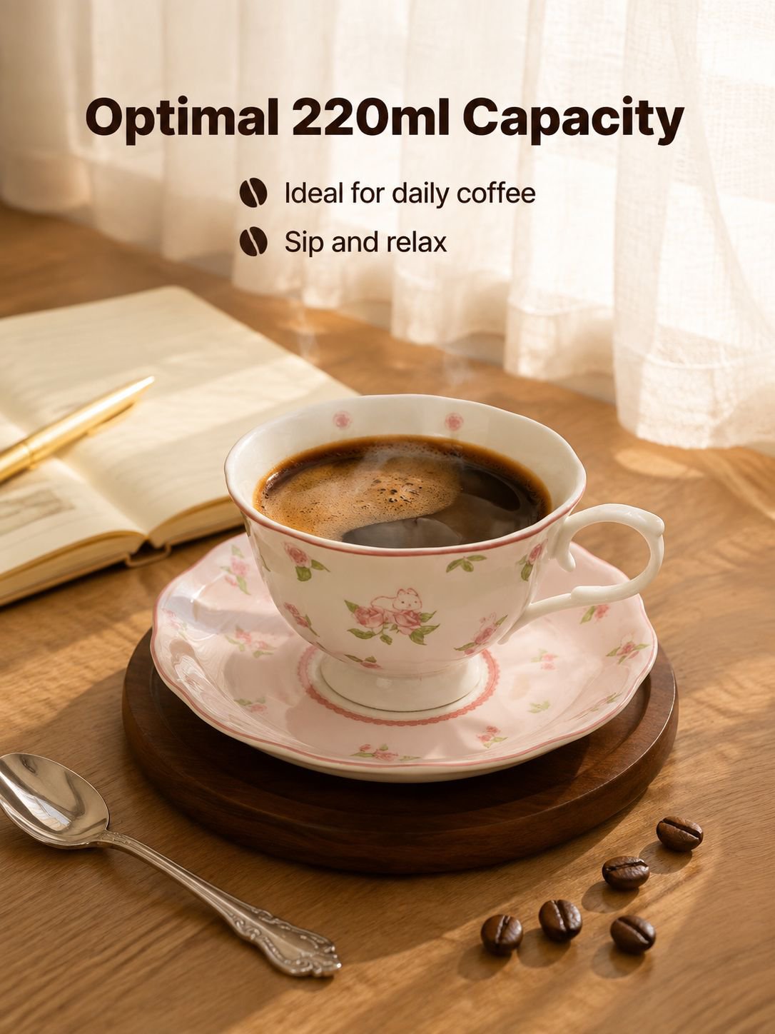 Ins Retro French Ceramic Coffee Cup and Tea Dish Set