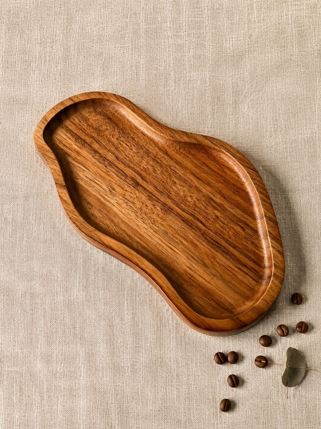 Premium wooden serving tray for dining and home decor