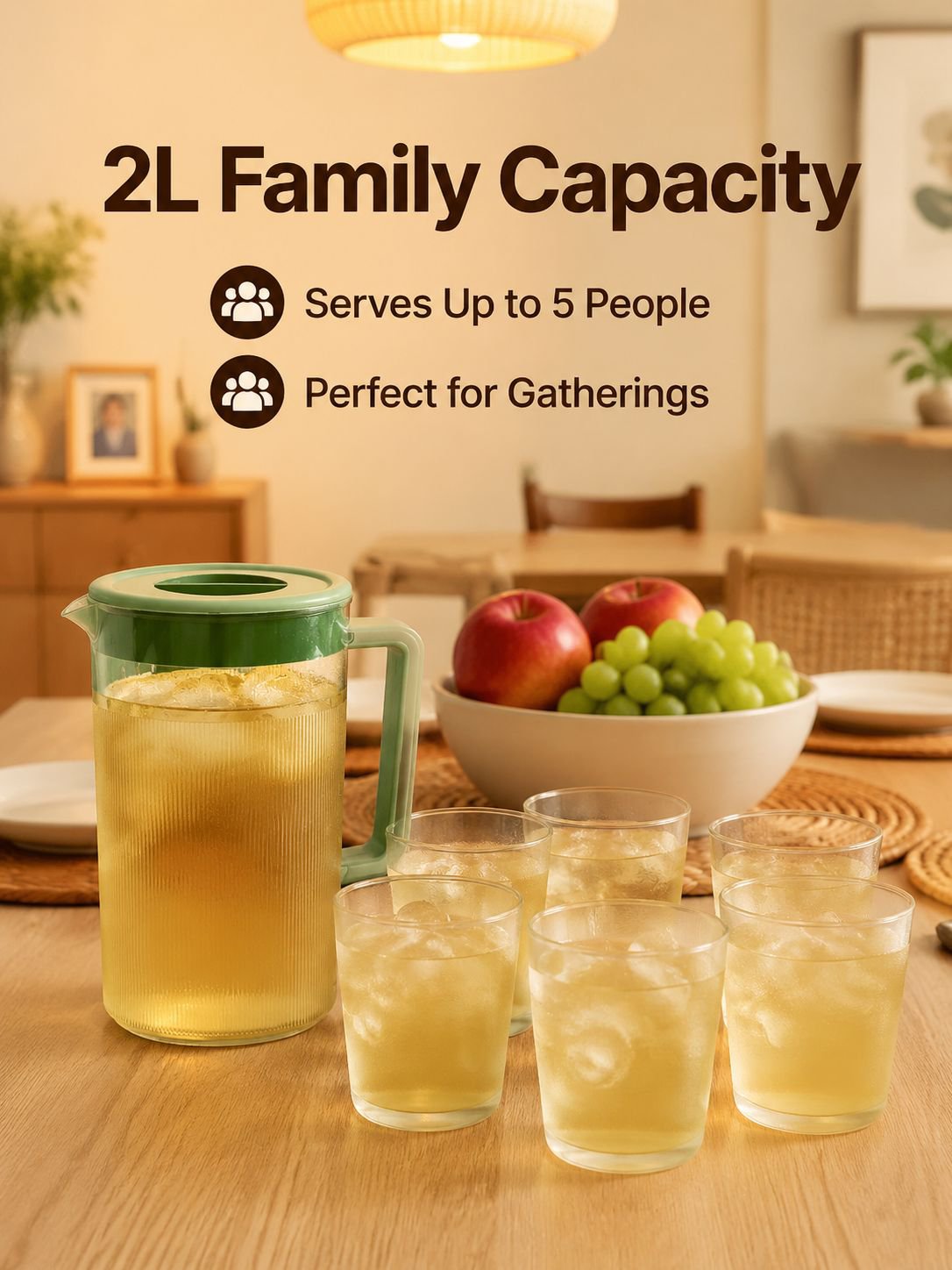 Large capacity heat-resistant cold water kettle, household juice bucket